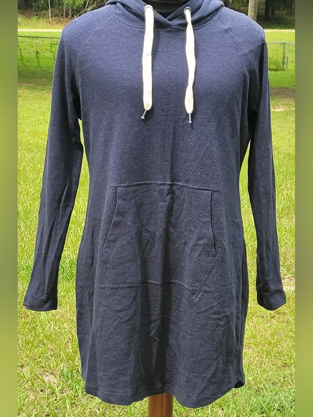 H&M L.O.G.G. Hoodie Pullover Dress ❤️ NWT Beautiful! Size Large Heather Blue